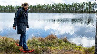Crown Princess Victoria of Sweden hiking in the National Park Store Mosse - in snowshoes
