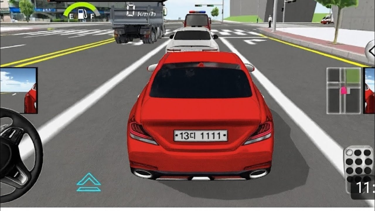 🔥 Red Car Driving Simulator | Ultra Realistic City Drive Gameplay | Police Chase Scene