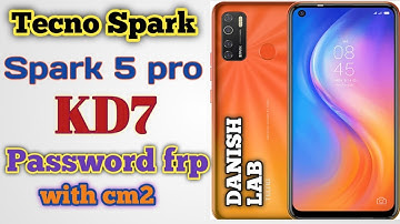 TECNO SPARK 5 PRO KD7 - Frp - How To Unlock Your Pattern With CM2