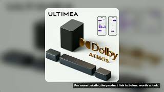 ULTIMEA Poseidon D60 Soundbar 5.1 Channel Home Theater with Dolby Atmos, Wireless Subwoofer, Rear Su