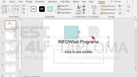 Insert the Folded Corner autoshape from the Basic Shapes group in the first slide of the current...