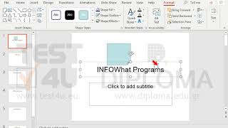 Insert the Folded Corner autoshape from the Basic Shapes group in the first slide of the current...
