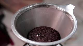 BREWING COFFEE AT HOME | Pour over method using stainless steel mesh cone filter