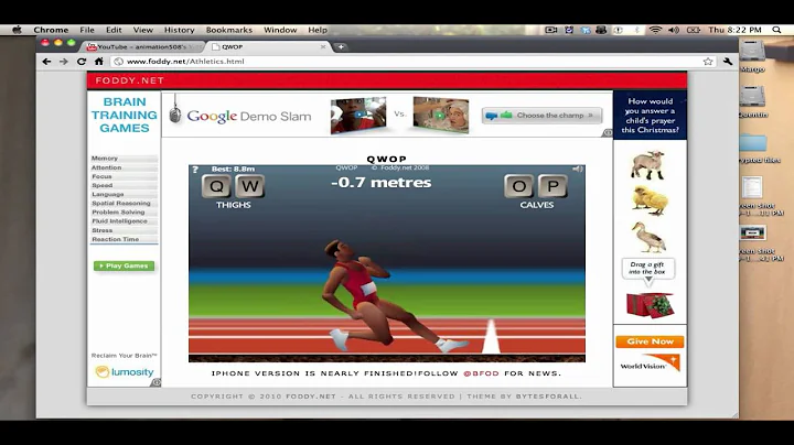 8.8 meters in QWOP!! He can't run!