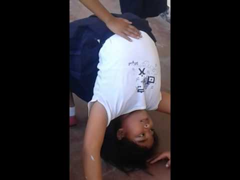 Funny backbend practice