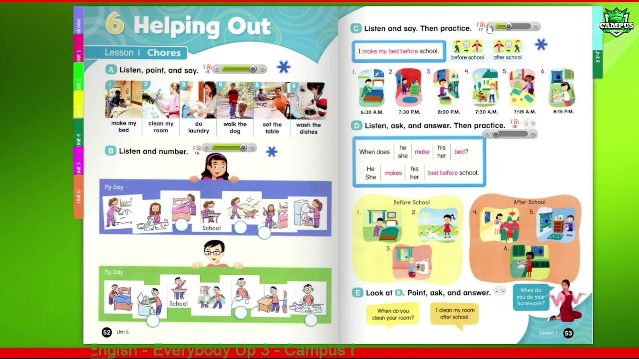 Все встают 3 — раздел 6 — Помощь — Урок 1 — домашние дела