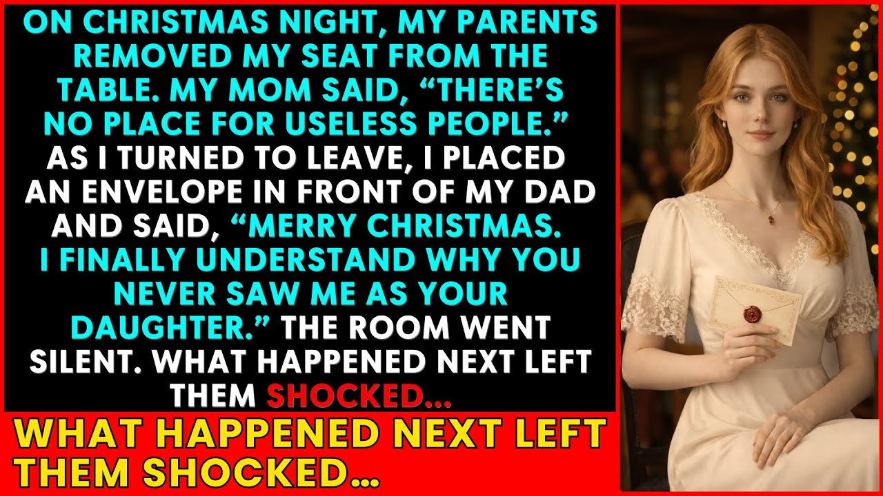 “No Place for Useless” Mom Said at Christmas — I Smiled and Handed Dad an Envelope Exposing 33 Years