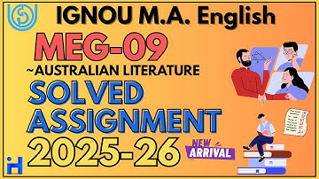 IGNOU MEG-09 SOLVED ASSIGNMENT 2025-26 | IGNOU MA (English) Solved Assignment 2025-26 | IGNOUHUB