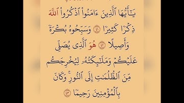 سورة الاحزاب أيت نمبر 41تا43 تلاوت قران كريم سعد أيوب #تلاوات #قرآن #سعد