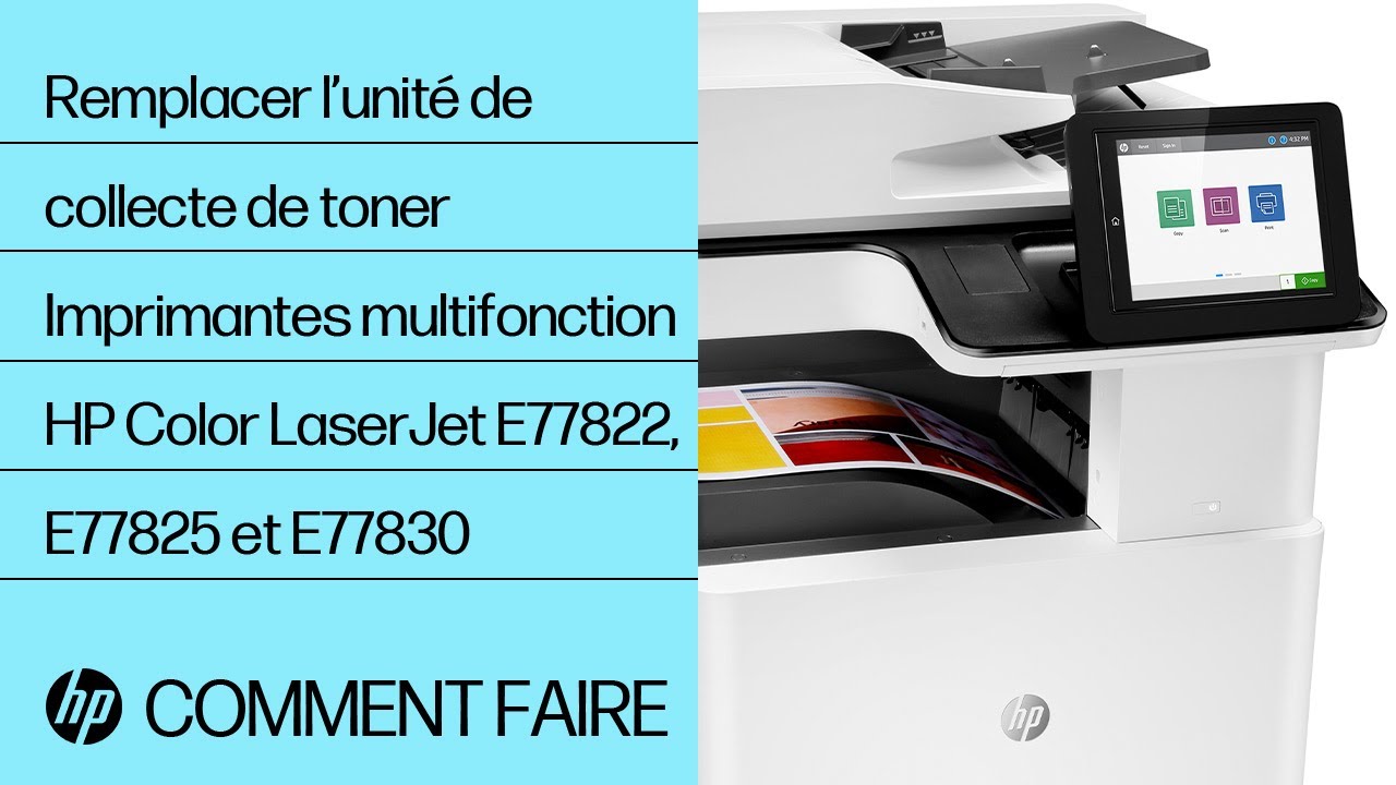 Cómo sustituir la unidad de recogida de tóner|HP Color LaserJet MFP  E77822,E77825,E77830|@HPSupport - YouTube