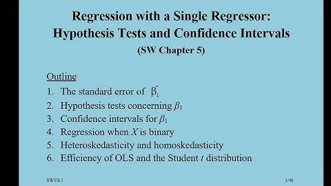 اردو/हिंदी Regression with a Single Regressor: Hypothesis Tests & Confidence Intervals hindi/urduV#2