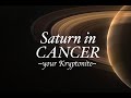 SATURN in CANCER