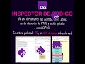 🌟📢🚀CURSO CSS #GRATIS 💰💰 👀🧐¿Sabes que es el INSPECTOR DE CÓDIGOS ? #inspectordecodigos, #csstutorial