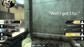 dEEz | CS:GO 2HP 1v2 Clutch on Mill.