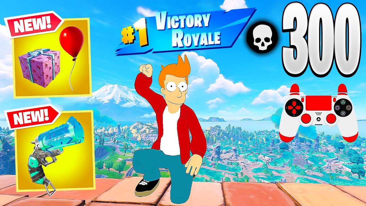 300 Elimination Solo vs Squads PHILIP J. FRY WINS Full Gameplay - (Fortnite Chapter 6 Zero build)