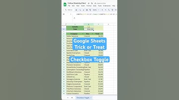 🎃Google Sheets Trick or Treat Aflevering 4 - Selectievakje wisselen! ☑️ 🧙 #sheetstips #checkboxto...