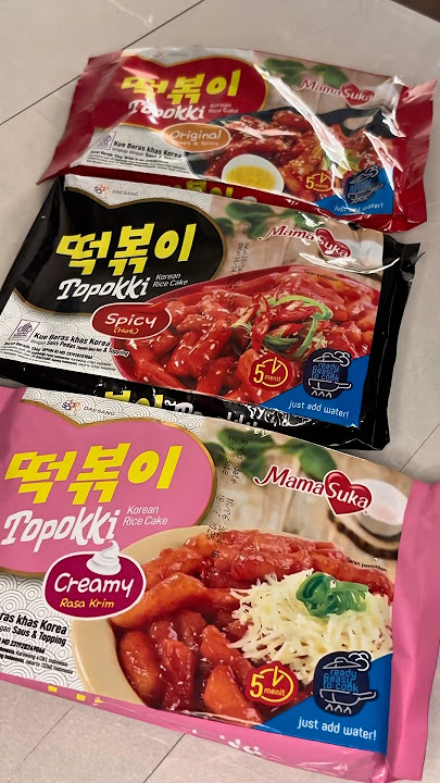 Trying MamaSuka Topokki. #ricecake #tiktok #youtube #food #korean #sister #review #rating #ramadan