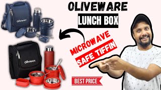 OliveWare Lunch Box With Steel Bottle | Best Lunch For Office | Best Lunch Box For Office