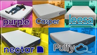 Best Bed In A Box  Purple vs Casper vs Leesa vs Nectar vs Puffy