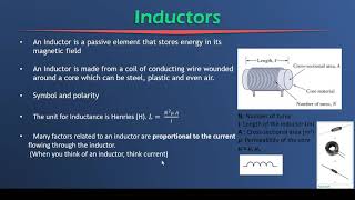 Inductor circuits Theory