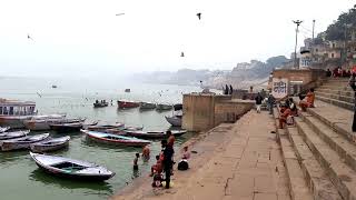 Holi Bath In The Ganges At Varanasi Ganga Ghat