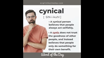 Word of the Day: cynical