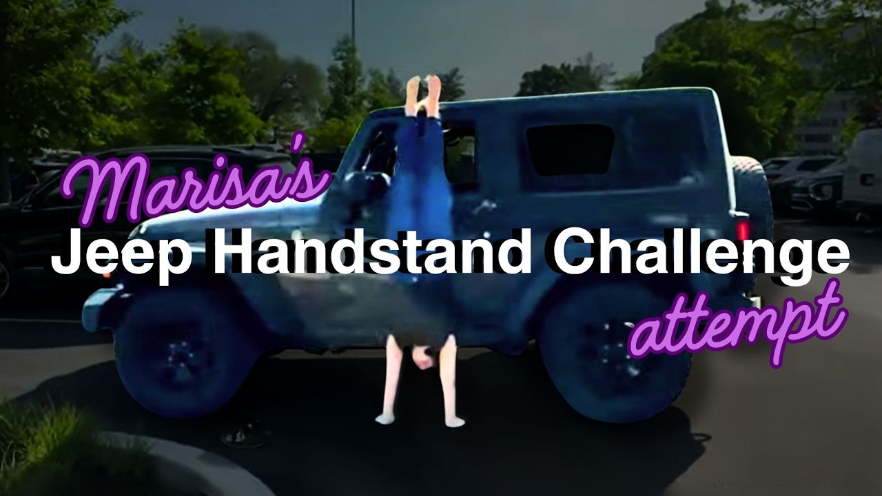 Marisa (Attempts) the Viral Jeep Handstand Challenge - 93.3 WMMR