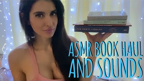 ASMR Book Haul Sounds - Whispered Reading, Page Turning, Paper Sounds, Tapping, etc. 📚 📖 📕