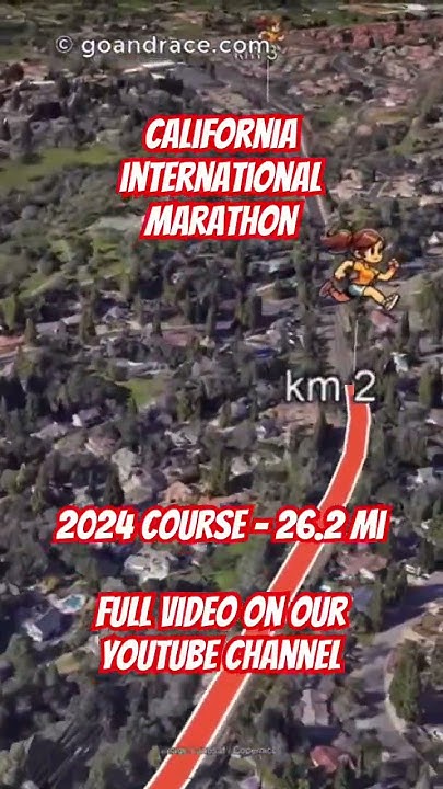 California International Marathon (2024): fly over the marathon course