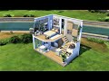 BRIGHT MICRO-APARTMENT 🔆 #Shorts - The Sims 4 Speed-build (No CC)