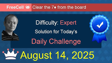 Microsoft Solitaire Collection: FreeCell - Expert - August 14, 2025