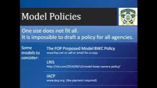 2014 10 09 14 57 Body Worn Cameras  Privacy, Professionalism, and Protection