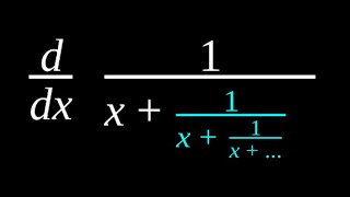 Derivative of infinitely continued fraction