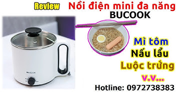 Nồi Lẩu Điện Mini Đa Năng, Ca Nấu Mì Có Tay Cầm, Cốc Ăn Lẩu Cầm Tay Bucook Tiện Dụng