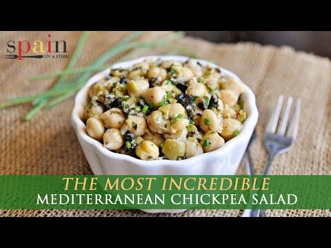 Mediterranean Chickpea Salad with Spanish Olives & Herbs