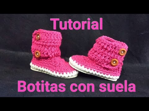 Cómo tejer botitas suela dura 😍 paso a paso - YouTube