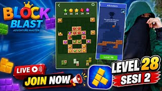 🔴 LIVE ‼️CAN WE BEAT ADVENTURE MODE ❓ BLOCK BLAST PUZZLE LEVEL 28 screenshot 4