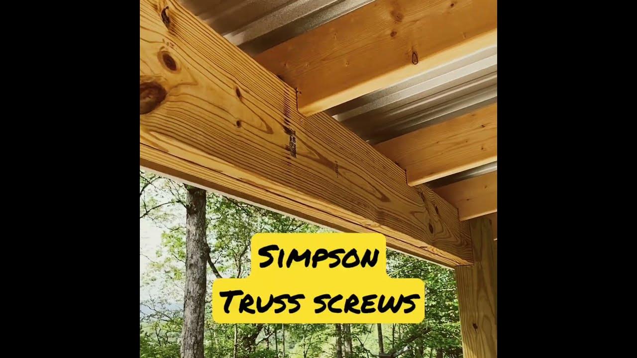 Simpson truss screws YouTube