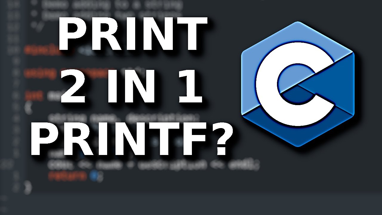 C Programming Tutorial - Print Two Lines In One Printf Statement