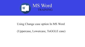 Using Change case option (Uppercase, Lowercase, ToGGLE case etc) In MS Word