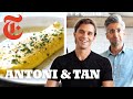 Queer Eye's Antoni Challenges Tan to Cook a French Omelet | NYT Cooking