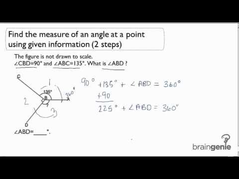 3.3.2.Find the measure of an angle at a point using given information  two steps