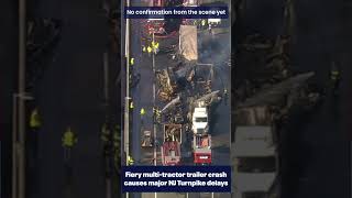 NJ Turnpike multi-tractor trailer crash