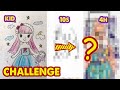 Challenge 10s vs 4 hours  redraw my sisters painting  huta chan studio