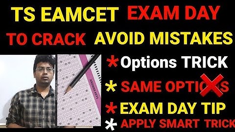 TS EAMCET 2022|#tseamcet2022 #tseamcet #eamcet_tips #eamcet_tricks #eamcet #ts_eamcet_day_tips