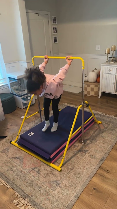 Scarlett’s gymnastics bar came out of hiding! #gymnastics #scarlettgray #tumbling