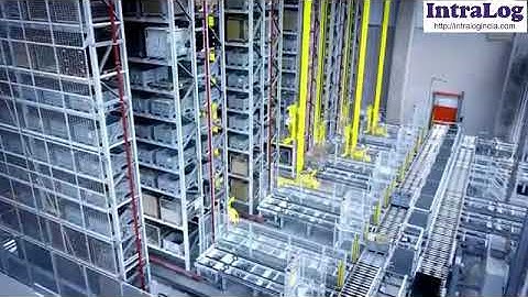 Single Deep AS/RS System for Pallets Cages With Stacker Crane Telescopic Forks