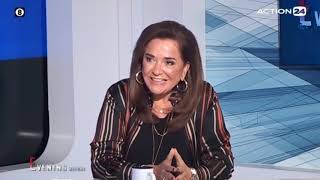 Η Ντόρα Μπακογιάννη στην εκπομπή Evening Report στο Action24.