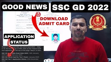 SSC GD 2022 DOWNLOAD ADMIT CARD AND APPLICATION STATUS @Defence93