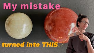 I messed up a kit and ended up with THIS! #dorodango #pottery #fails